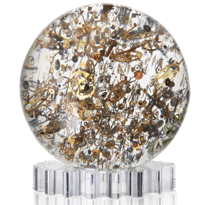 The sculpture "Horosphere" is a large sphere